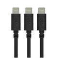 Rnd Accessories RND Accessories 3X Apple Certified Lightning Data Sync And Charge To USB Cable 6 ft. - Black; Set of 3 RND-AMC-6FT-3X-B